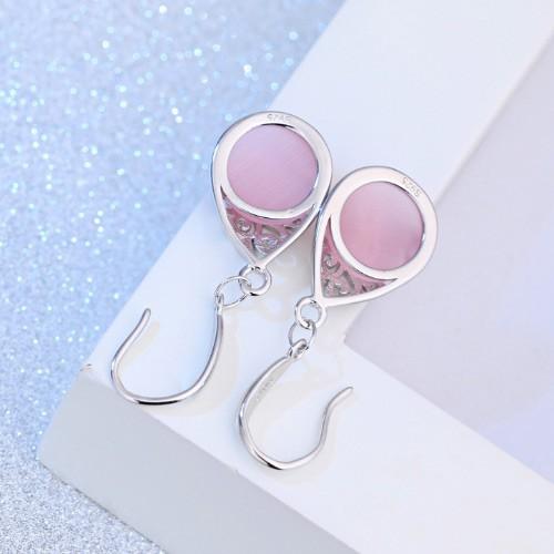 Bộ trang sức Dây chuyền Bông tai đá nhân tạo hình giọt nước BHB42