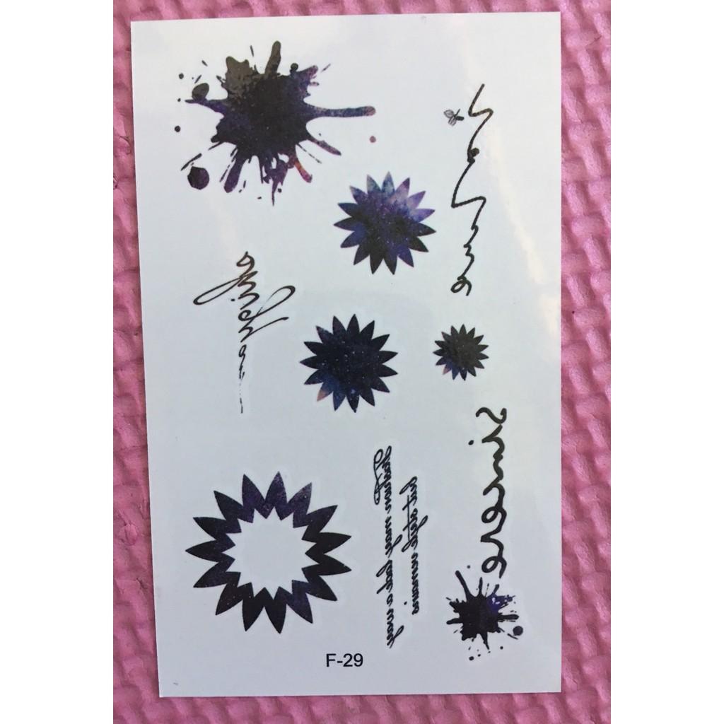 Combo 40 tấm xăm dán tatoo