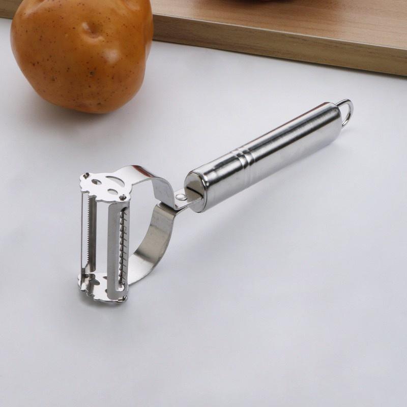 GIÁ SỈ Dụng cụ nạo gọt inox đa năng 2 lưỡi tiện dụng - Dụng cụ nạo gọt hoa quả tiện lợi 88160 SHOP HOÀNG XUÂN