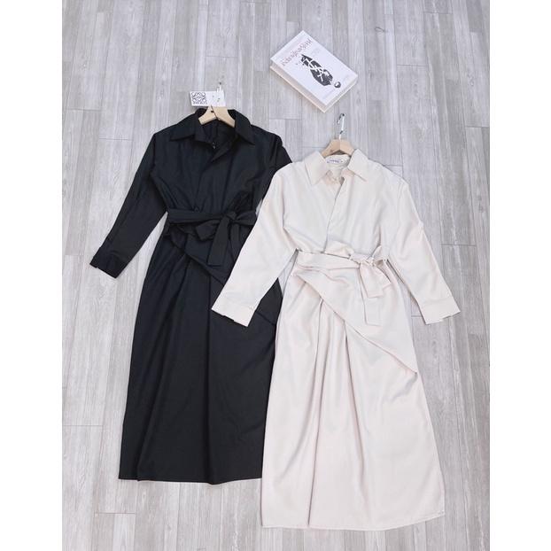 VÁY MANGO CHÉO VẠT ĐAI EO 2 MÀU