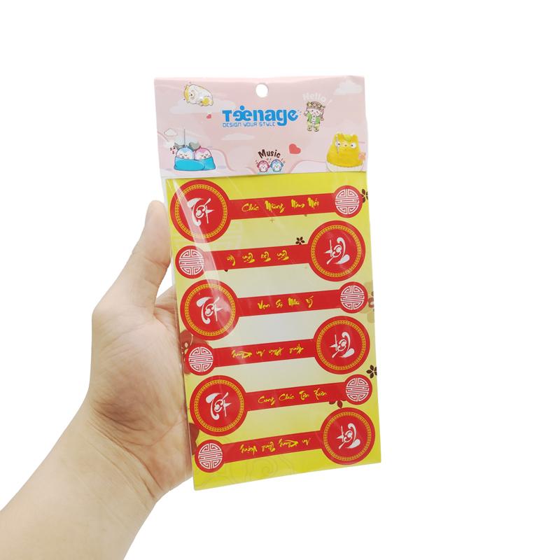 Bộ 6 Tấm Sticker Trang Trí Tết - Teenage 04