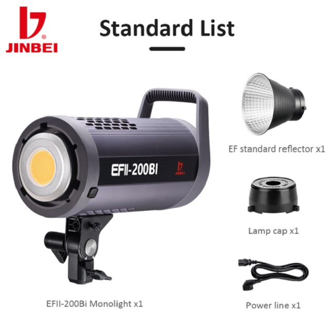 Đèn led studio Jinbei EFII-200Bi Hàng Chính Hãng