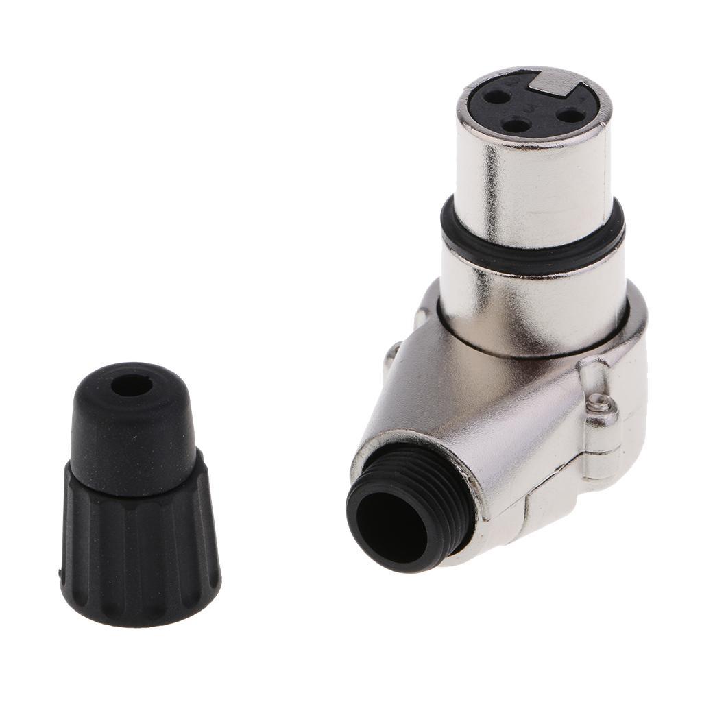 Portable XLR Connectors Male and Female One Pair Right Angle for Home