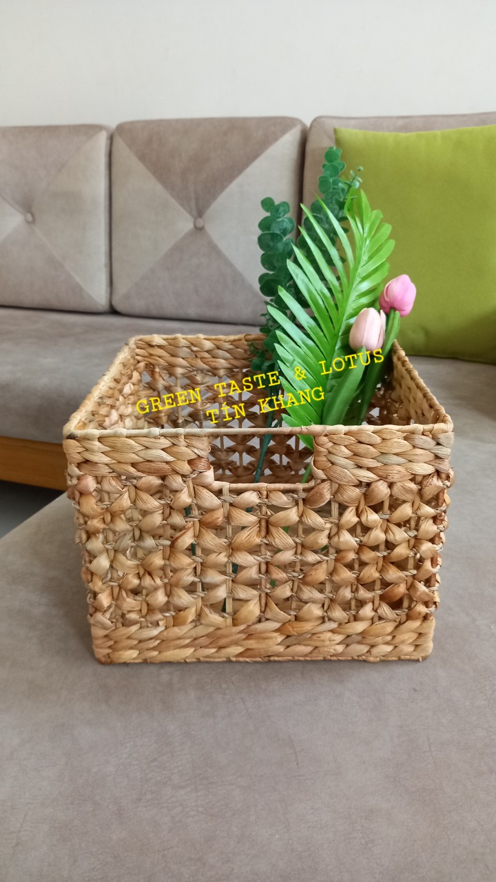 Sọt Giỏ Lục Bình, Sọt Cói Đa Năng, Decor Nội Thất Cao Cấp Chuẩn Đẹp-SLBHTKSLTK01