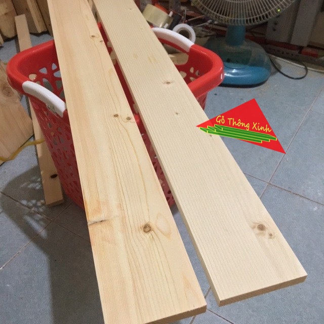 Combo 2 thanh gỗ thông láng đẹp dài 1m, rộng 9cm, dày 1.5cm dùng trang trí, decorde, DIY