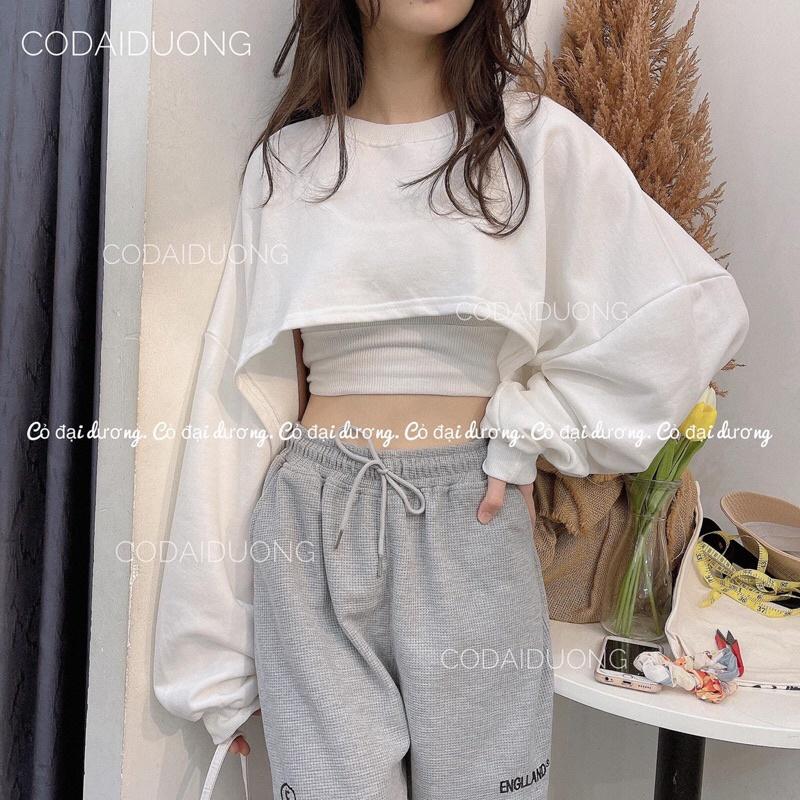 set áo nỉ 1/3 - hồng,freesize dưới 55kg