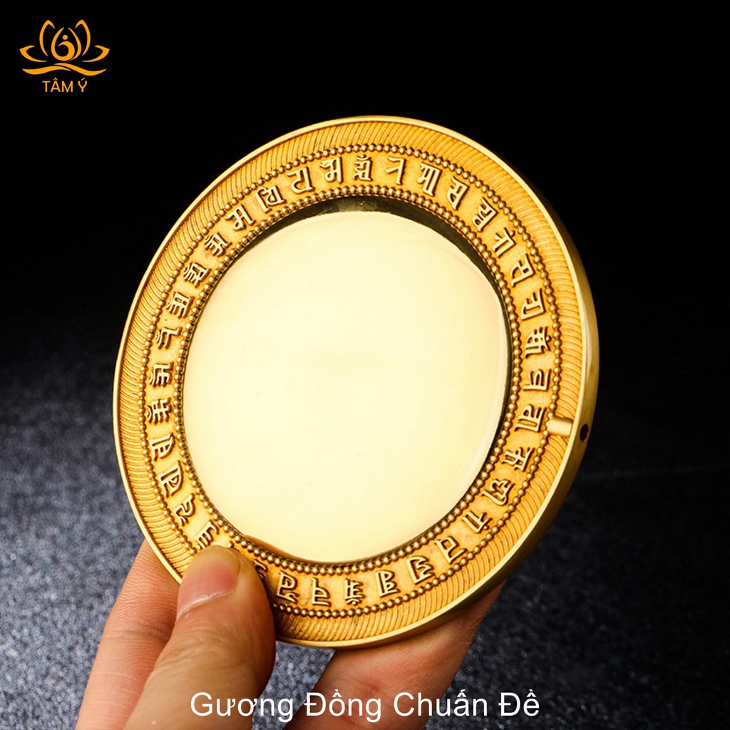 Gương Phật Mẫu Chuẩn Đề Chất Liệu Đồng Cao Cấp Họa Tiết Tinh Xảo Sắc Nét Siêu Đẹp Pháp Bảo Kim Cang Thừa Mật Tông Tâm Ý