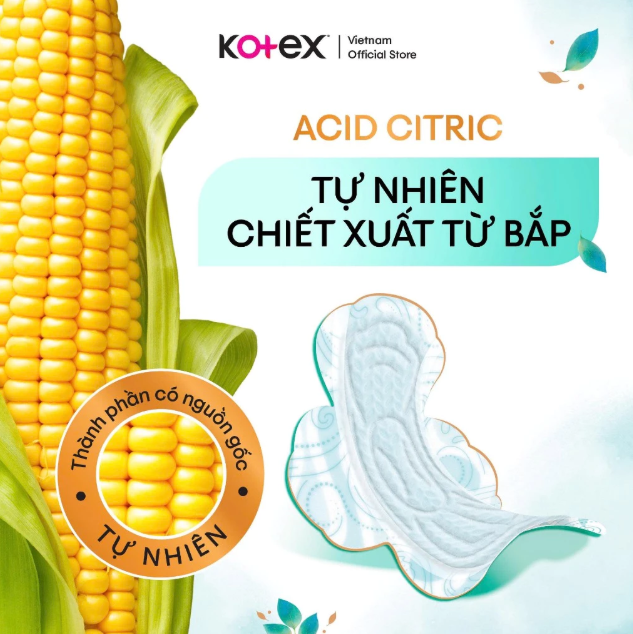 Combo 4 Gói Băng vệ sinh Kotex Biocare Ban Ngày Mặt bông siêu mỏng có cánh 23cm 6 miếng