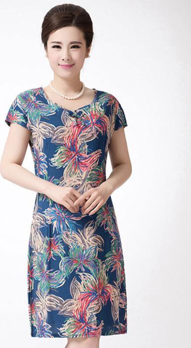 Đầm trung niên họa tiết 123