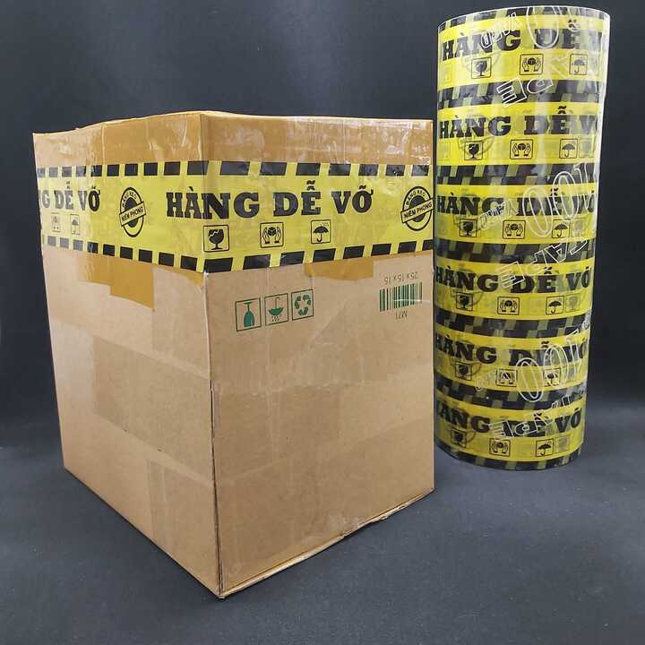 Băng Keo Hàng Dễ Vỡ - Băng dính dán thùng, niêm phong hàng hóa, tránh bể vỡ hàng hóa bên trong –