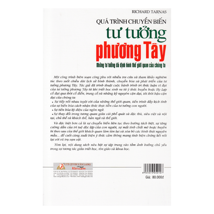 Quá Trình Chuyển Biến Tư Tưởng Phương Tây (Bìa cứng)