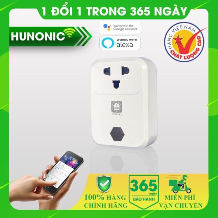 Ổ cắm thông minh Hunonic SK01. Điều khiển từ xa bằng điện thoại thông qua Wifi| Hẹn giờ tự động -2022