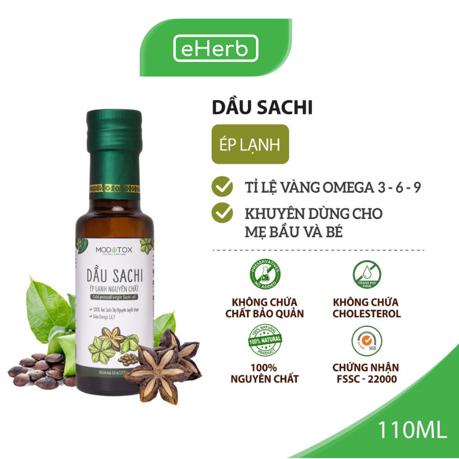 Dầu Sachi Ép Lạnh Nguyên Chất 100% Bổ Sung Omega 3-6-9 Phù Hợp Cho Mẹ &amp; Bé Trên 6 Tháng MODOTOX 110ml - 250ml (Chai)