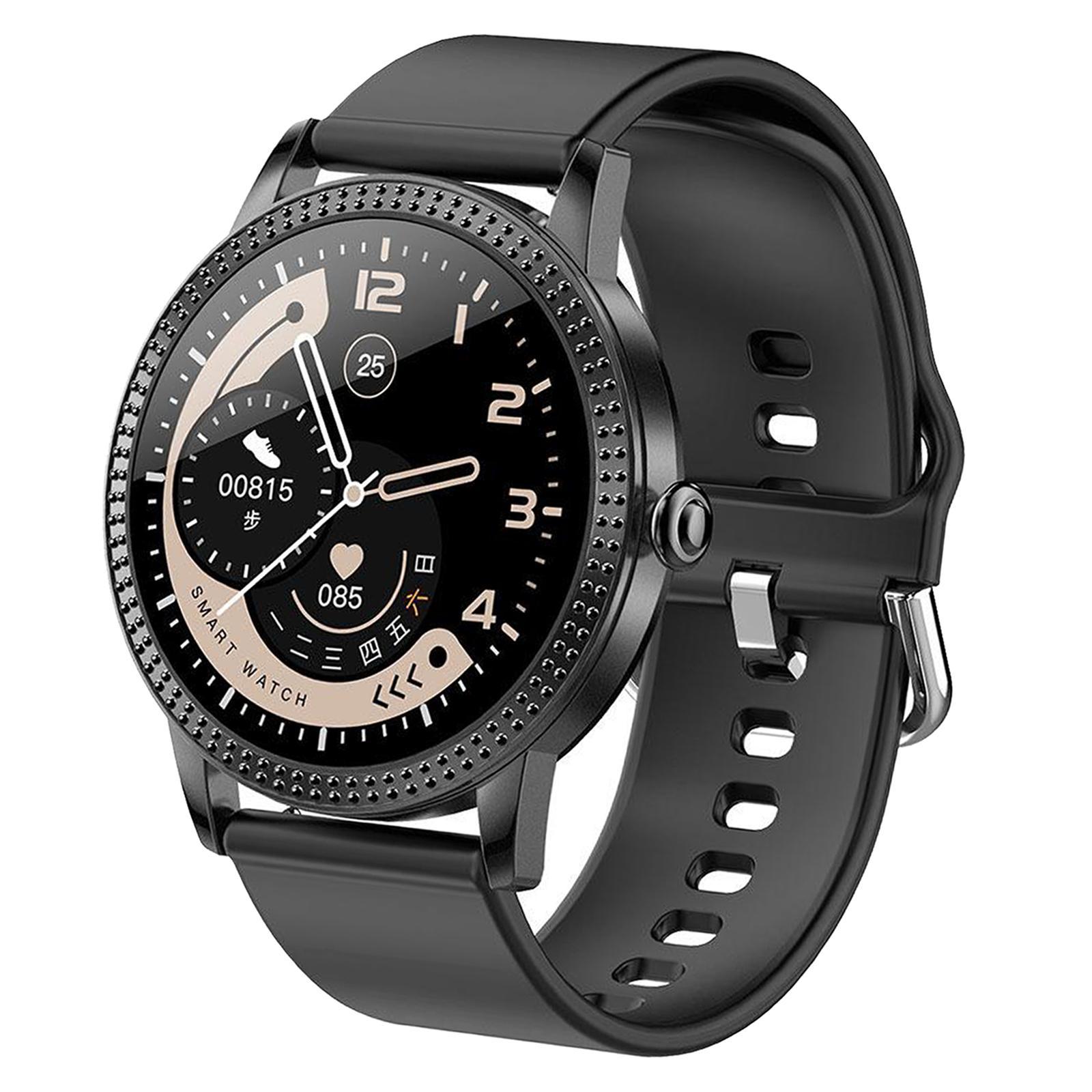 CF18P Smart Watch 1.08" Full Touch Heart Rate Monitor Black