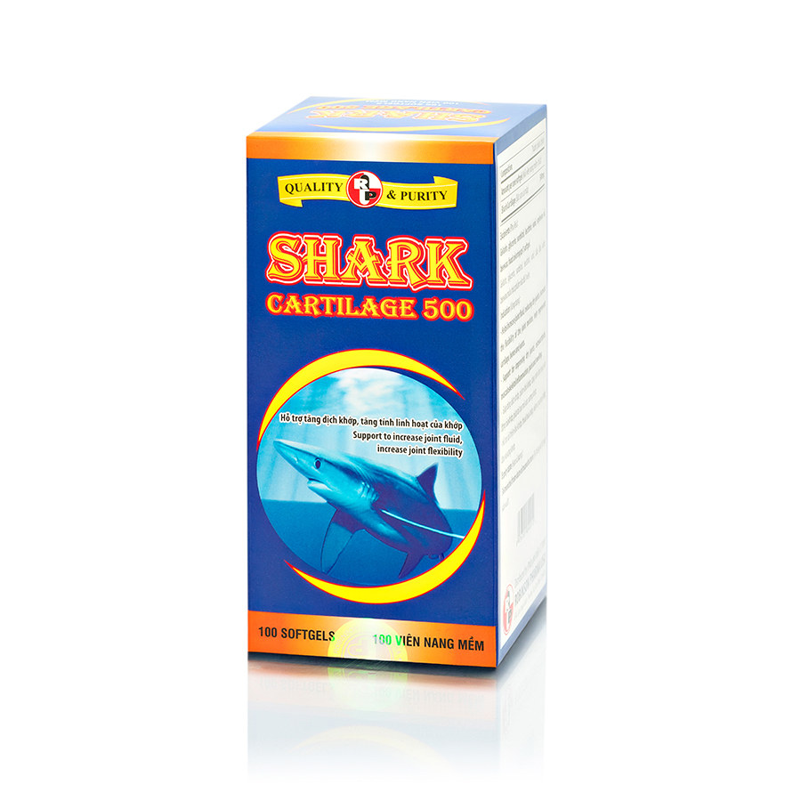 TPCN bổ sung sụn khớp – hỗ trợ giảm đau khớp Shark Cartilage 500- Robinson Pharma Usa-chai 100 viên