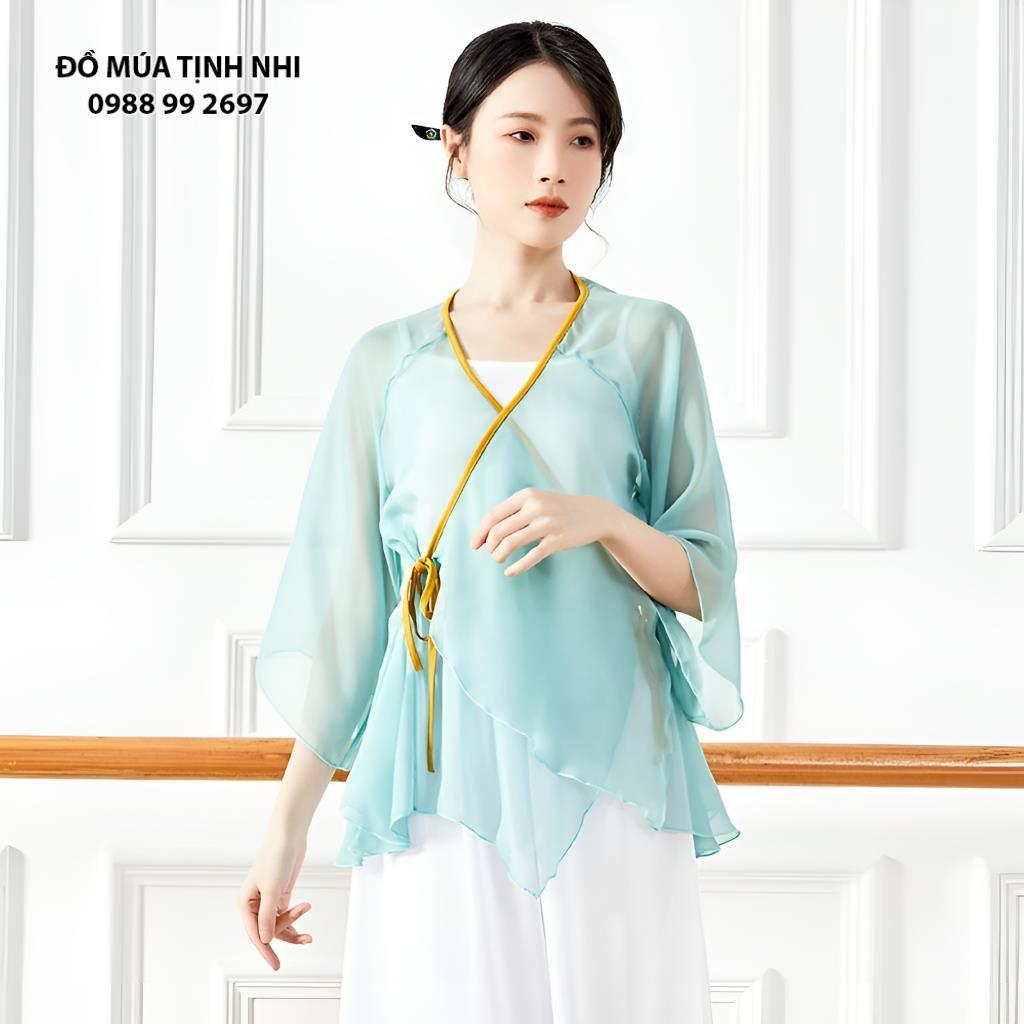 Áo múa cổ trang | Trang phục múa dân gian, múa đương đại xẻ tà buộc dây A131 - Đồ Múa Tịnh Nhi