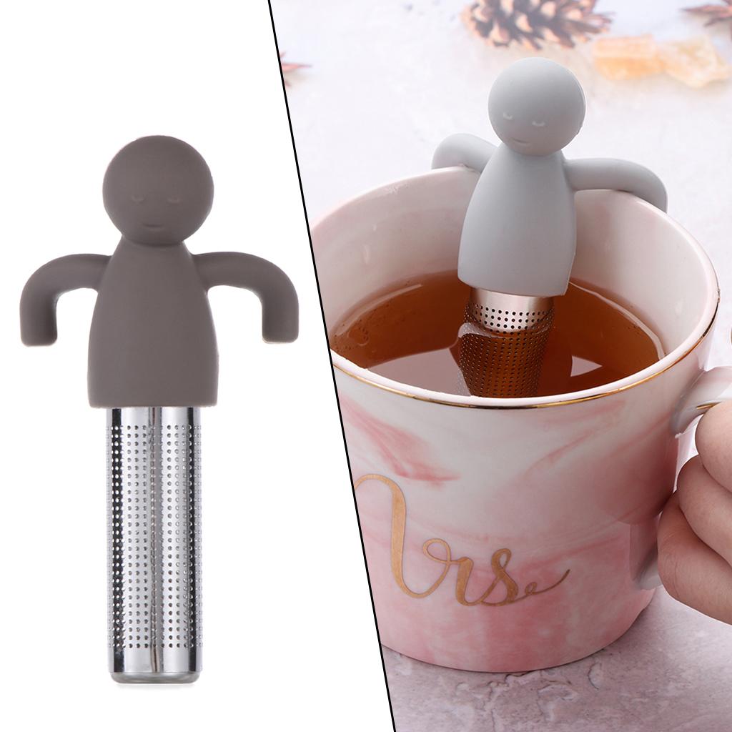 Tea Infuser, Fine Mesh Tea Cup Filter Silicone Handle Stainless Steel Tea Strainer Loose Tea Steeper for Loose Leaf Tea or Herbal Tea