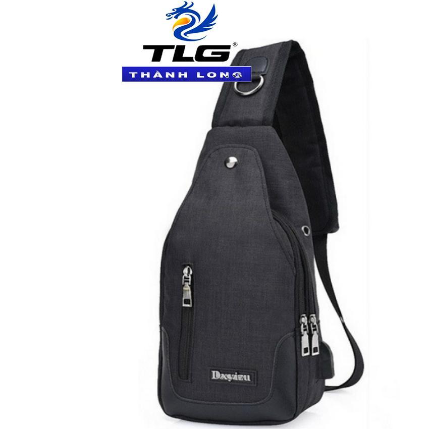 Túi đeo chéo nam cao cấp tích hợp cổng sạc USB Đồ Da Thành Long TLG 208211