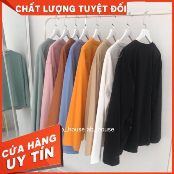 Áo Thun Tay dài ️Trơn Long Tee Form Hàn Xẻng Uzzlang Unisex