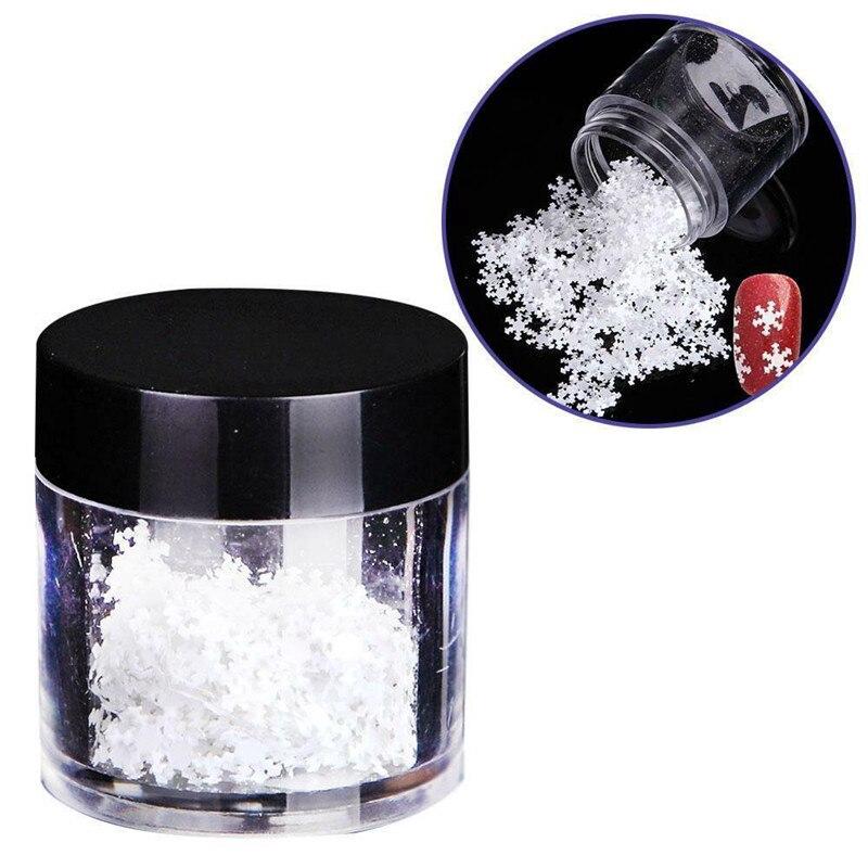 Lọ sequin họa tiết bông tuyết 3D dùng trang trí móng tay nghệ thuật ngày hội Giáng sinh độc đáo