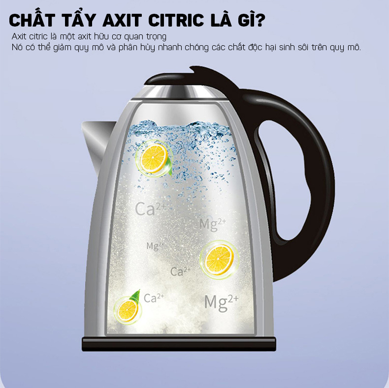 Bột Tẩy Rửa Cặn Trà, Cặn Cà Phê Cho Bình Đun Nước, Bình Giữ Nhiệt, Ấm Trà 500g- Hàng Nhập Khẩu