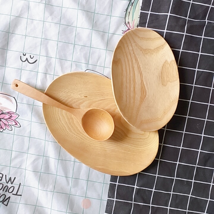 Khay gỗ Tần Bì Oval nhỏ đựng trà, bánh, khay phục vụ