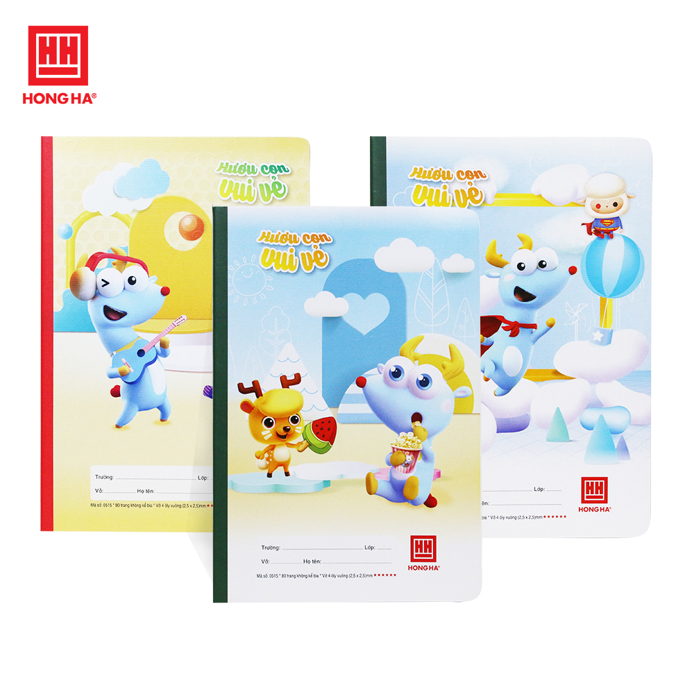Vở 4 Ô ly 80 trang Hồng Hà School Hươu con vui vẻ - 0515