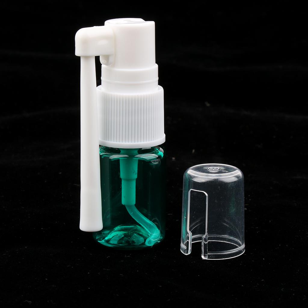 12pcs Empty Refillable Nasal Spray Bottles Fine Mist Nose Vials 5ml Blue Green Pink Clear Amber