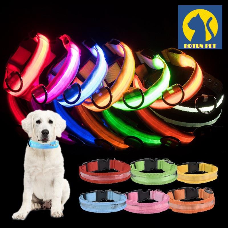 Vòng cổ LED phát sáng, chống đi lạc cho chó