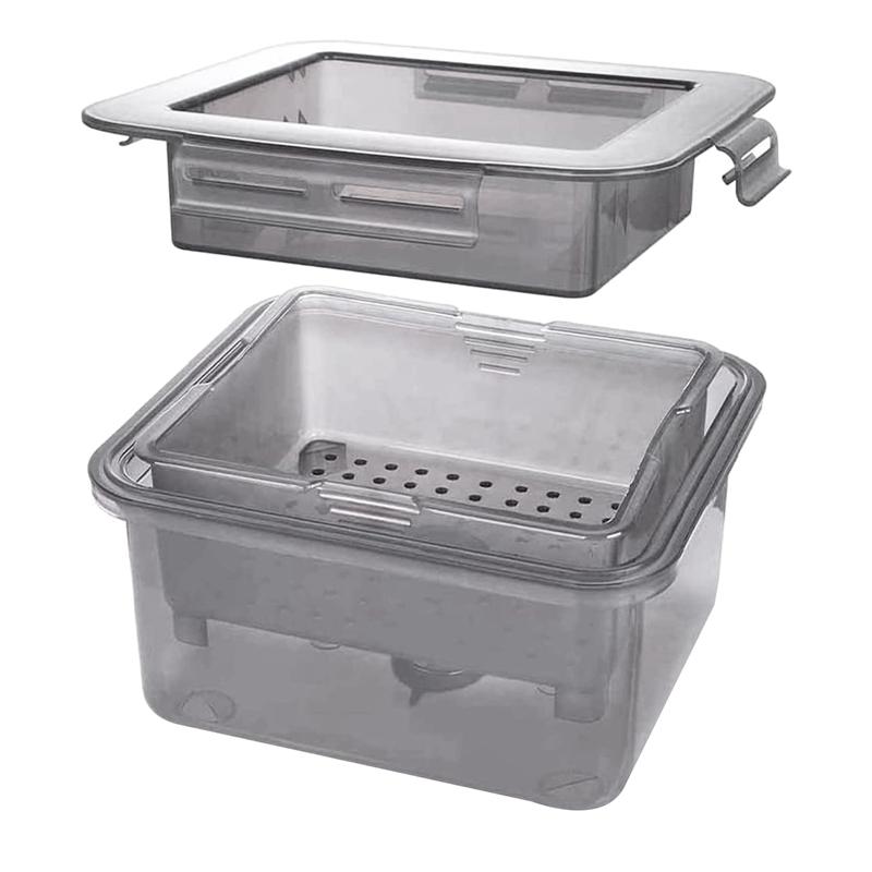 DIY Nhựa Đậu Phụ Khuôn Ép Tự Chế Đậu Phụ Khuôn Đậu Nành Sữa Đông Đậu Phụ Làm Khuôn Với Pho Mát Vải Nấu Ăn Nhà Bếp, Xám