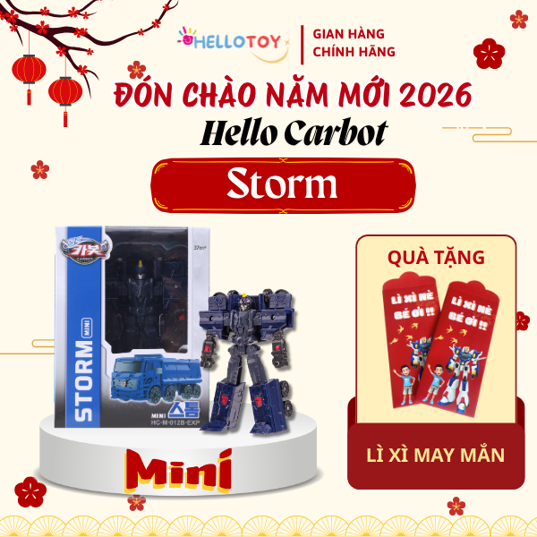 Đồ Chơi Mô Hình Lắp Ráp Xe Hơi Biến Hình HELLO CARBOT Mini Storm