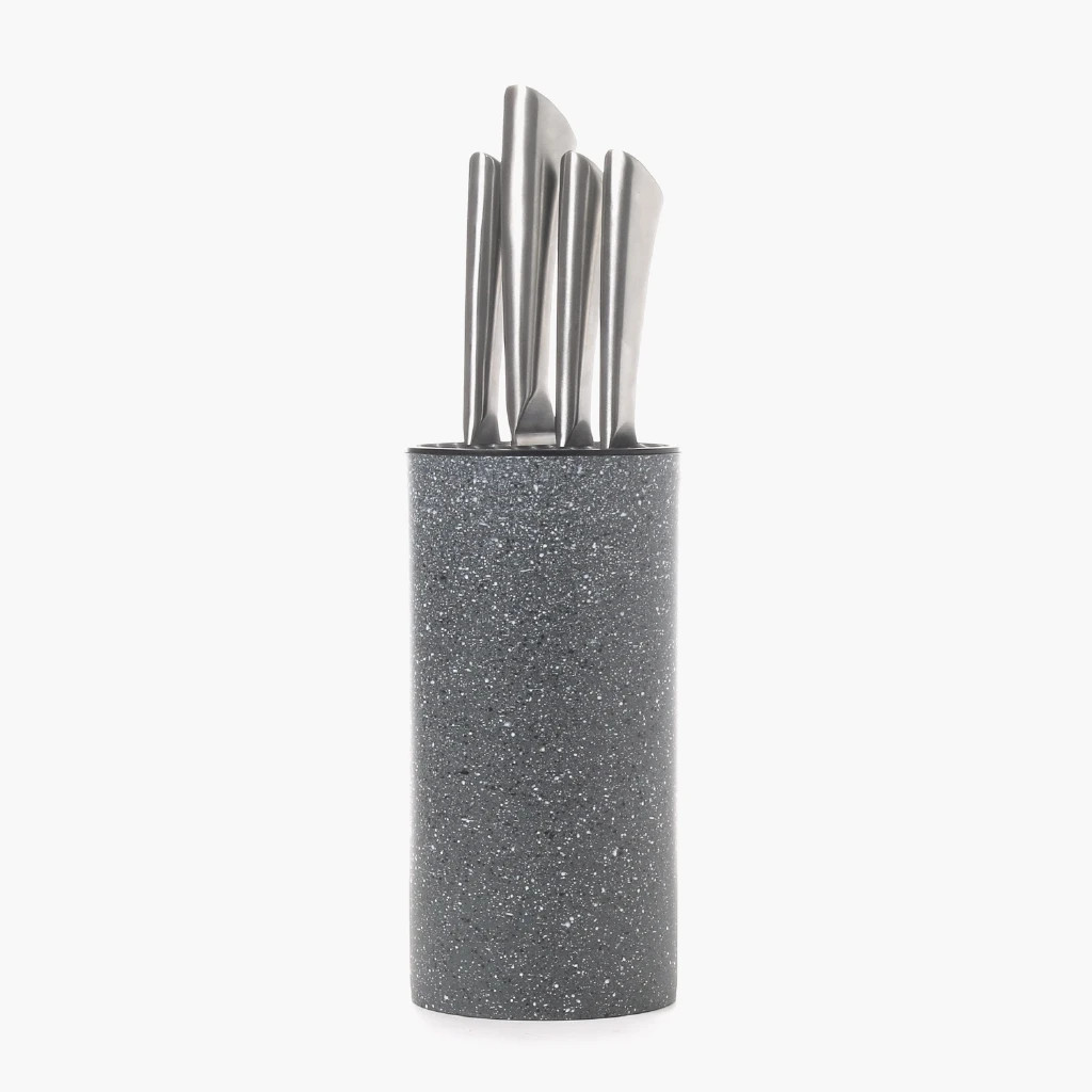 Bộ dao 5 món Neoflam, Dao làm bằng inox 430 không gỉ, Lưỡi thép cacbon 4Cr13 chống mài mòn, độ sắc cao, bền bỉ
