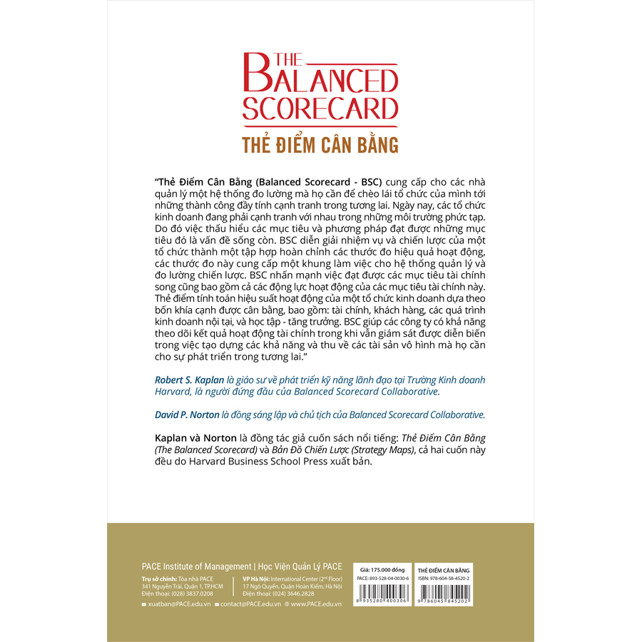 Sách PACE Books - Thẻ điểm cân bằng - The Balanced Scorecard (tái bản) - Robert S. Kaplan, David P. Norton
