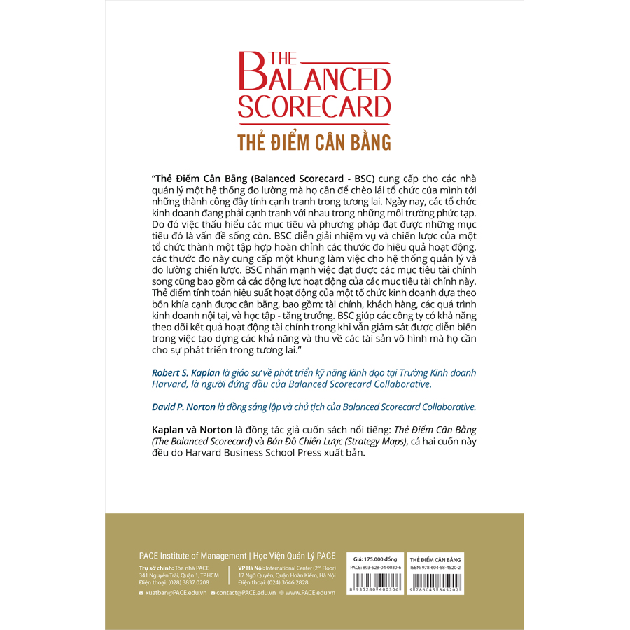 Thẻ Điểm Cân Bằng - The Balanced Scorecard - Robert S. Kaplan, David P. Norton - PACE Books