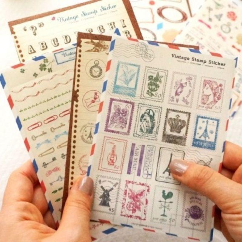 Bộ Sticker Vintage số 1 (6 tờ)