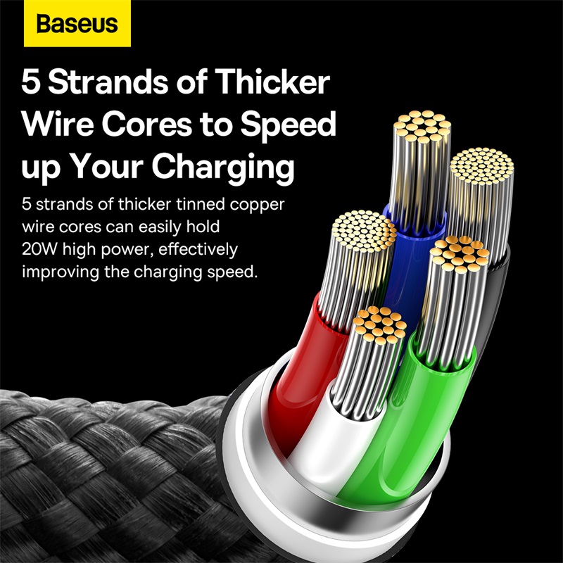 Cáp Sạc Baseus Glimmer Series Fast Charging Data Cable Type-C to iP 20W (Hàng chính hãng)