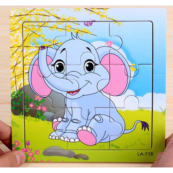 Đồ chơi tranh xếp hình 9 miếng puzzle - Đồ chơi giáo dục thông mình cho bé
