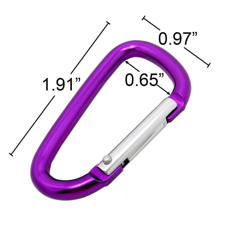 1 Móc Khóa Chữ D Mini Bằng Hợp Kim Nhôm Màu Sắc Ngẫu Nhiên