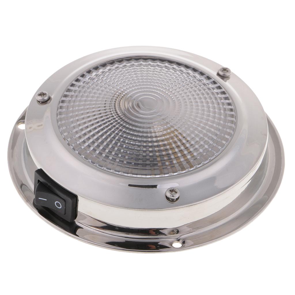 12V   Interior Dome Light Lamp With Rocker Swith For Car Truck Boat RV