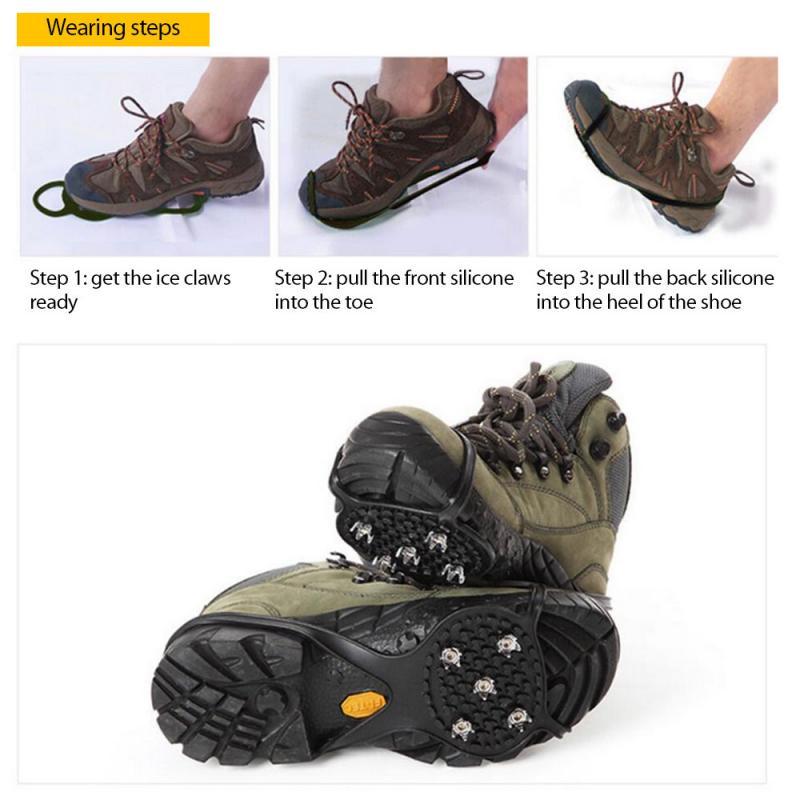 Anti skid shoe cover snow land five teeth country shoe nail children ski road anti falling ice grab shoe cover chain