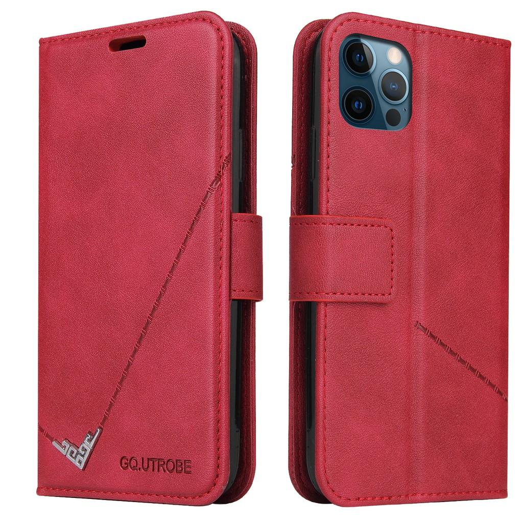 Ốp điện thoại da PU có PC cứng dạng ví nắp lật cho iPhone 12 Pro Max 12 Mini iPhone 11 Pro Max