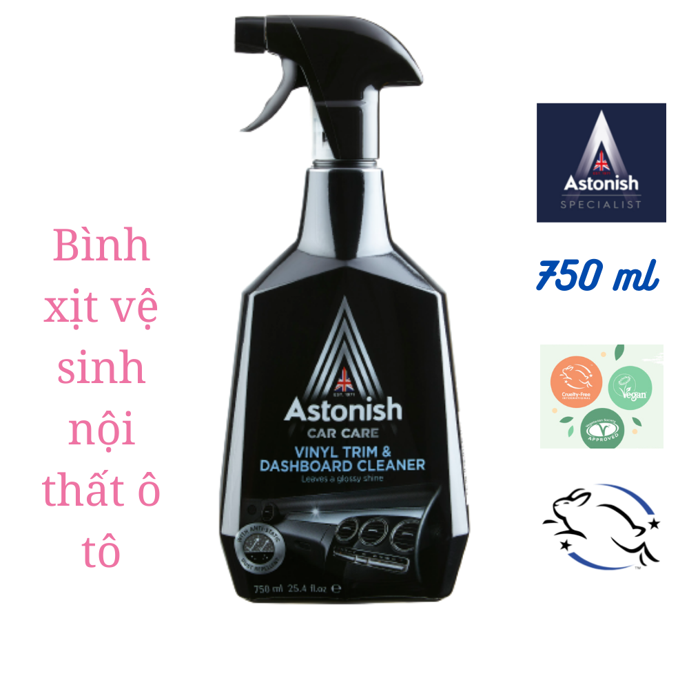 BÌNH XỊT VỆ SINH BẢNG ĐỒNG HỒ TAPLÔ VÀ NỘI THẤT XE ÔTÔ ASTONISH C1561 (750ML)