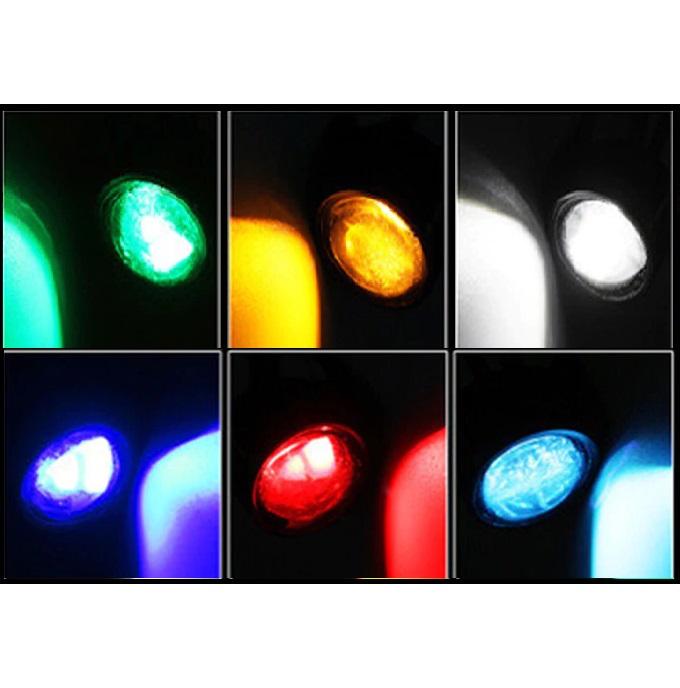 Bộ 2 đèn led trợ sáng cầu lồi mini gắn chân gương xe máy