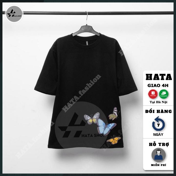 Áo thun unisex tay lỡ nam nữ , Áo thun form rộng tay lỡ HATA Fashion in hình siêu ngầu mã ZQ58