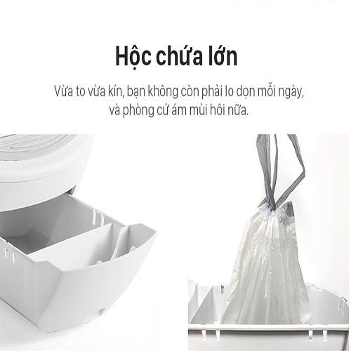 NHÀ VỆ SINH CHO MÈO MT211 THẾ HỆ MỚI TỰ DỌN PHÂN CẢM ỨNG AN TOÀN CHO MÈO KIỂU DÁNG HIỆN ĐẠI CHẤT LIỆU CAO CẤP DỄ DÀNG THÁO LẮP LAU CHÙI HỘC CHỨA LỚN 6L