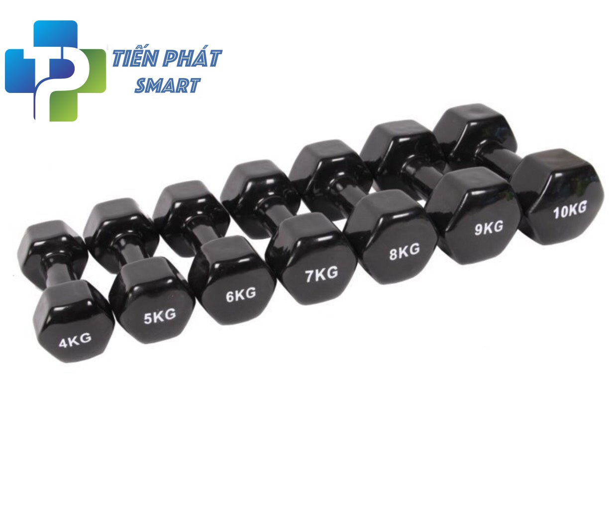 Bộ Đôi Tạ Tay 7kg Bọc Cao Su Lõi Thép Cao Cấp Chính Hãng -Giao Màu Đen