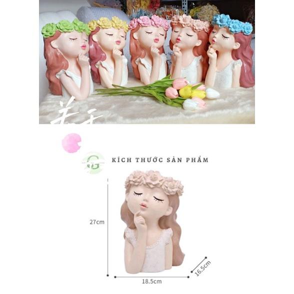 Lọ hoa decor mẫu bình hoa cô gái trang trí