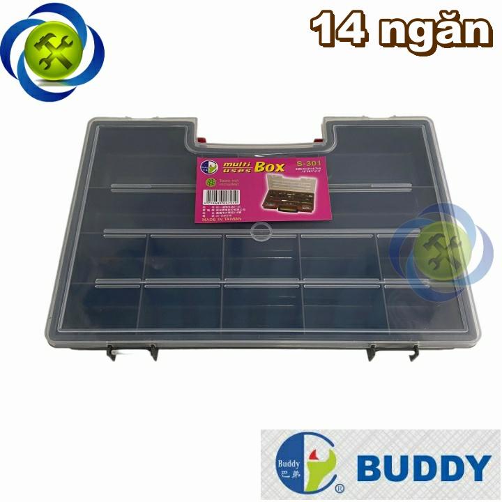 Thùng đựng ốc vít Buddy BK0010 S-301 kích thước 31 x 21 x 4.7cm có 14 ngăn