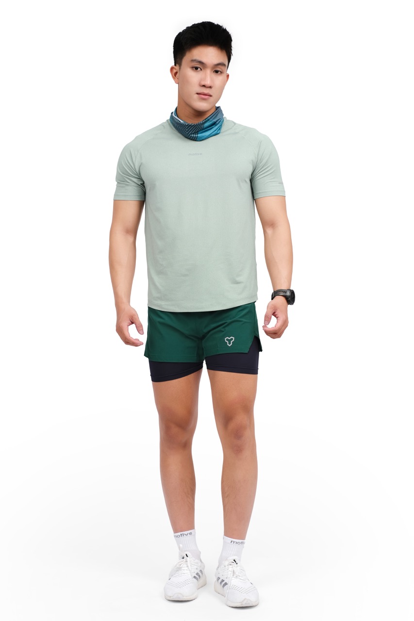 Áo Thun Thể Thao Chạy Bộ Nam MOTIVE Men Training T-Shirt - Màu xanh lá nhạt - L