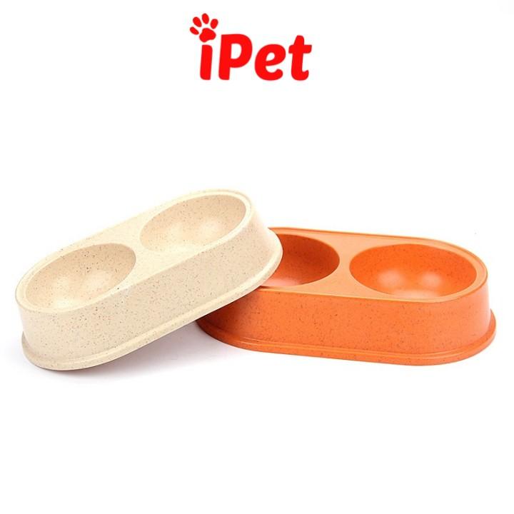 Bát Đôi Ăn Uống Cho Thú Cưng Chó Mèo Sợi Bột Tre BoBo - iPet Shop